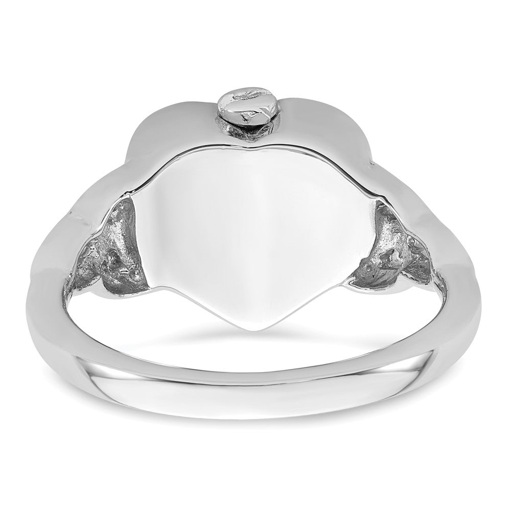 Buy Stylish Sterling Silver Enamel Celtic Knot Heart Ring - Size 7, Affordable!