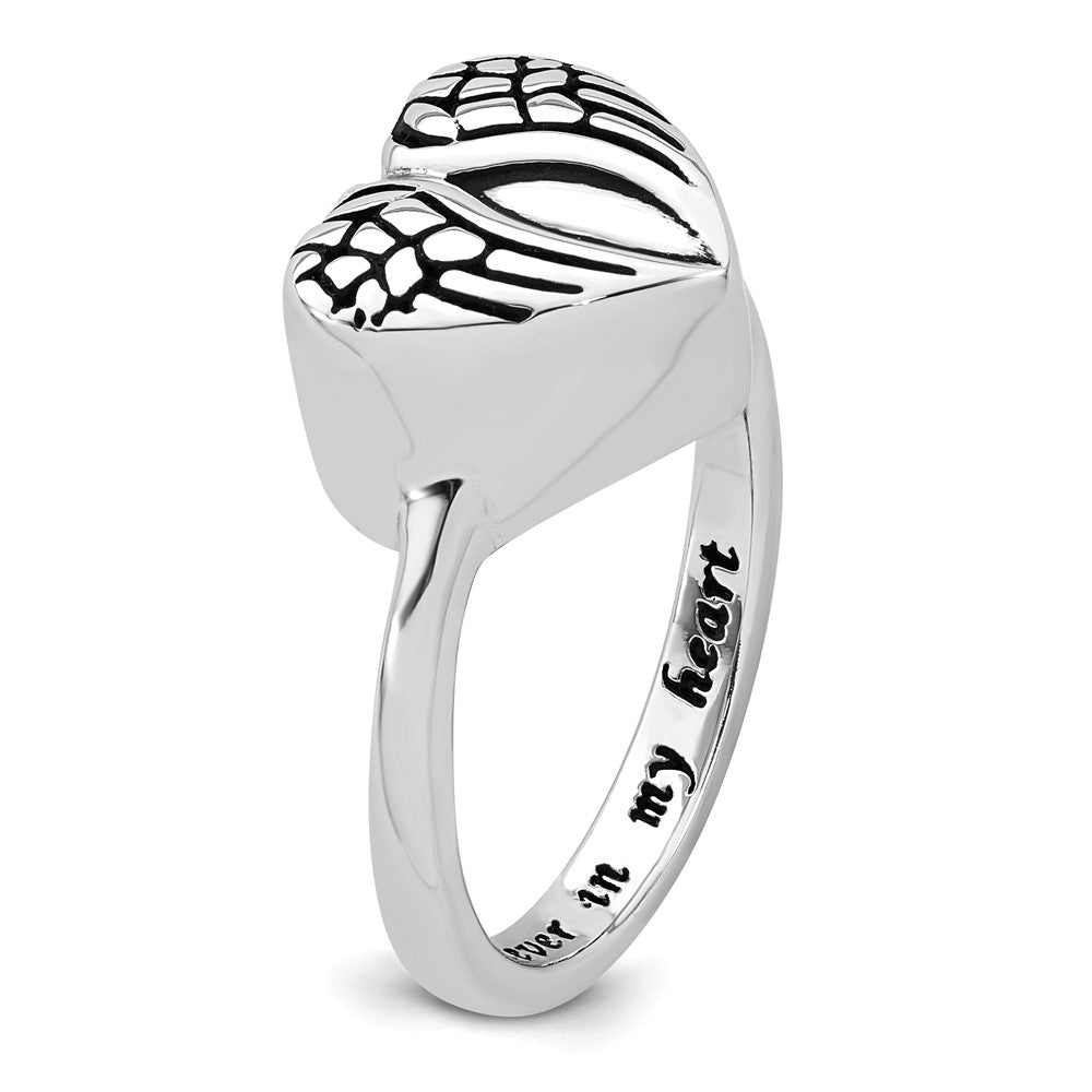 Buy Exclusive Sterling Silver Heart Ash Holder Ring - 8, Rhodium-Plated, Stylish!
