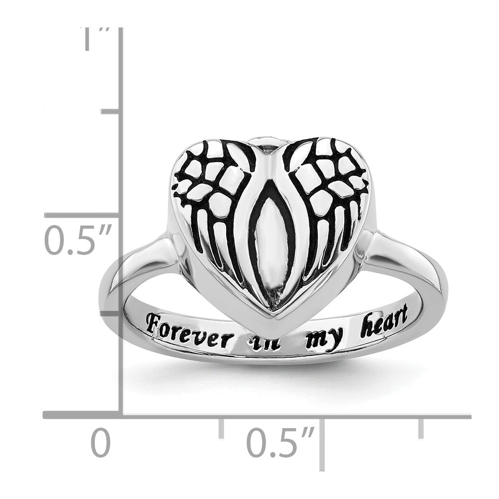Buy Exclusive Sterling Silver Heart Ash Holder Ring - 8, Rhodium-Plated, Stylish!