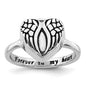 Shop Stylish 6 Size Sterling Silver Rhodium-Plated Heart Wing Ash Holder Ring-1