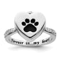 Shop Stylish Sterling Silver CZ Heart Shank Ring, Size 7 - Affordable Ash Holder-2