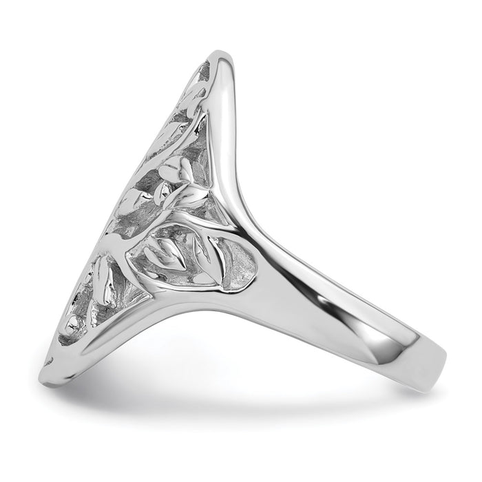 High-Quality Polished Fancy Tree Ring - Size 7, Sterling Silver, Discounted Price-3