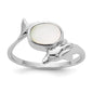 Shop Exclusive Polished Oval Mother of Pearl Dolphin Ring - Stylish Size 8-2