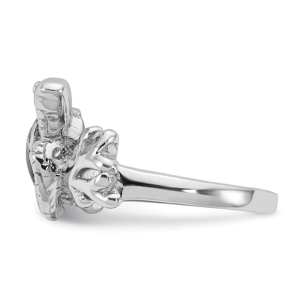 Buy Stylish Polished Abalone Sea Turtle Ring in Sterling Silver - Size 6