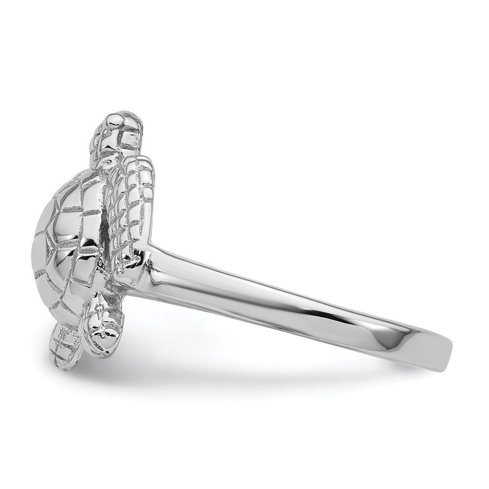 Buy Exclusive Polished Sea Turtle Ring in Sterling Silver - Size 8, Stylish!