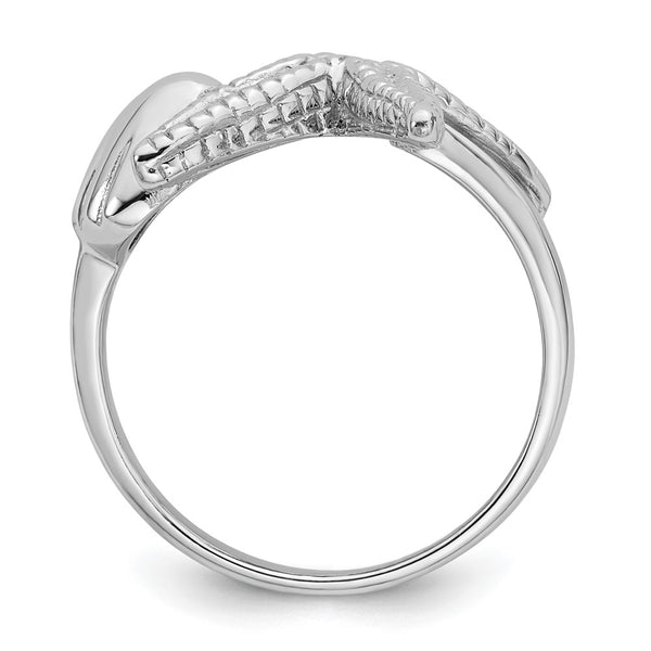 Polished Sea Shell Ring with Starfish Accent