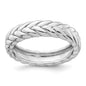 Buy Stylish 5.00mm Polished Sterling Silver Ring - Rhodium-Plated, Size 8-2