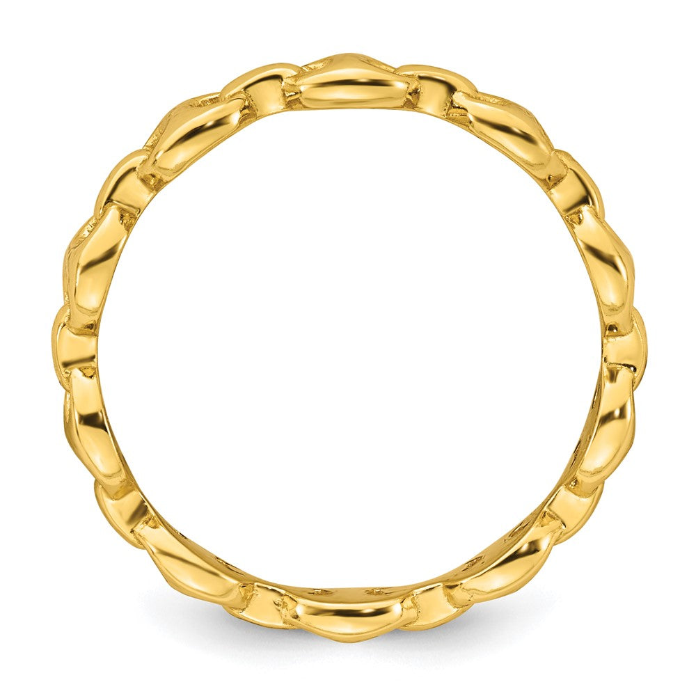 Shop Stylish Polished Gold-tone Sterling Silver Mariner Link Ring - Size 7