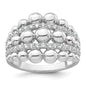 Exclusive Rhodium-Plated Sterling Silver CZ Ring, Size 7 - Stylish Value!-1