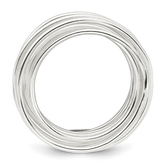 Shop Stylish Polished Sterling Silver Flexible Spring Ring - Size 8, Value Price