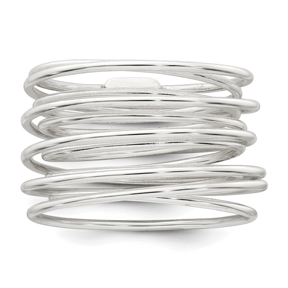 Buy Stylish Polished Sterling Silver Spring Ring - Size 6, Affordable Luxury!
