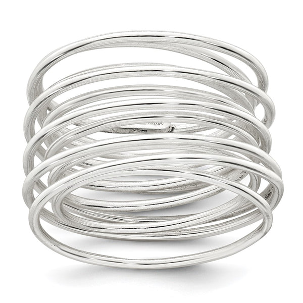 Polished Sterling Silver Flexible Spring Ring