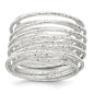 Exclusive Polished Sterling Silver Flexible Spring Ring - Size 8, Affordable Price-2