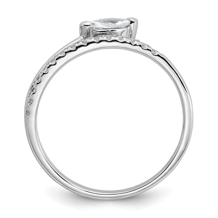 Shop Stylish 8 Size Polished Sterling Silver Ring with CZ - Luxury Value-2