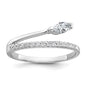 High-Quality Polished Sterling Silver CZ Ring - Size 6, Affordable Luxury-1