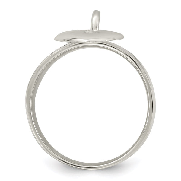 Sterling Silver Dangle Locking Ring