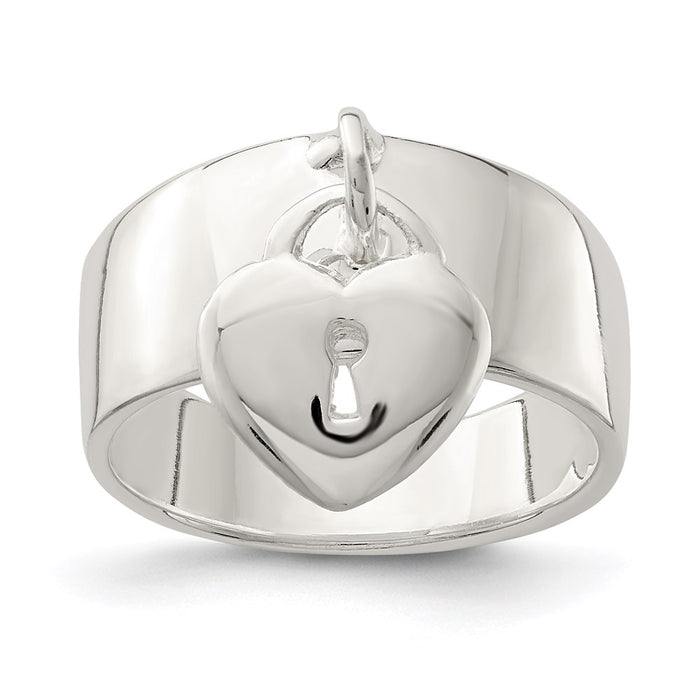 Buy Stylish Sterling Silver Dangle Locking Ring | Affordable Elegance-1