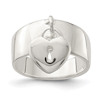 High-Quality Sterling Silver Dangle Locking Ring | Stylish & Affordable Value