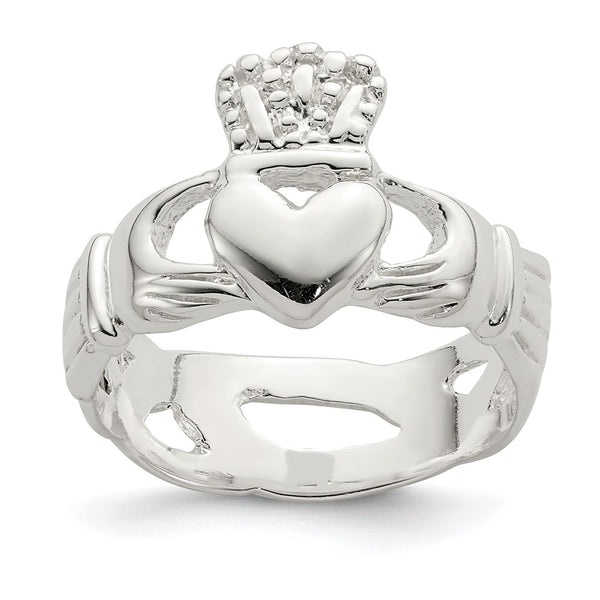 Solid Sterling Silver Claddagh Ring
