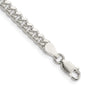 High-Quality 4mm Sterling Silver Domed Side D/C Curb Chain | Stylish Design-1