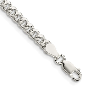 High-Quality 4mm Sterling Silver Domed Side D/C Curb Chain | Stylish Design