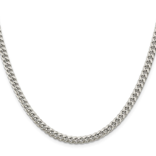 Buy Exclusive 5mm Sterling Silver Domed Curb Chain - Stylish Side D/C Design
