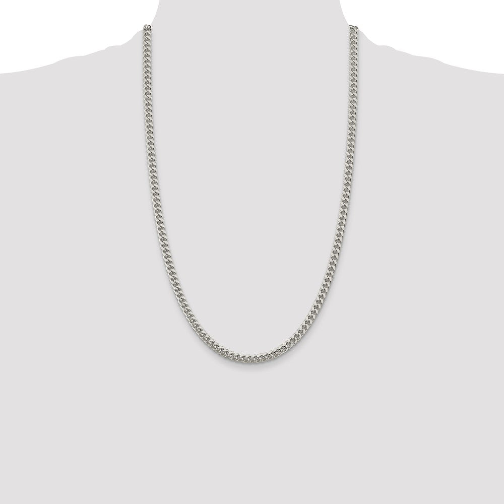 Buy Exclusive 5mm Sterling Silver Domed Curb Chain - Stylish Side D/C Design