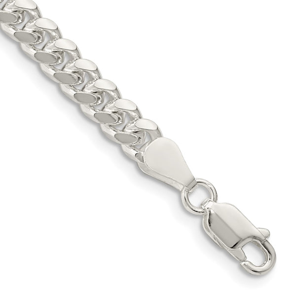 5mm Domed Curb Chain in Sterling Silver