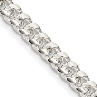 Buy Exclusive 5mm Sterling Silver Domed Curb Chain - Stylish Side D/C Design