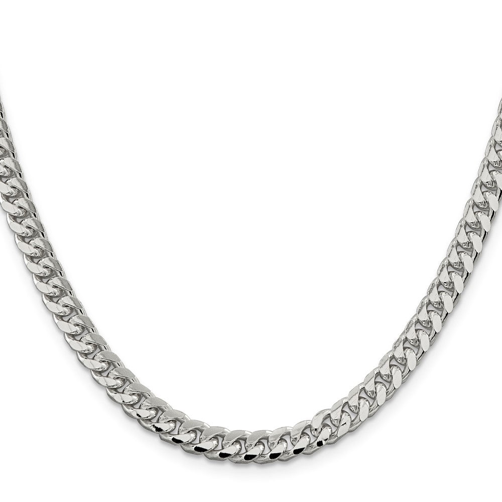 Exclusive 6mm Sterling Silver Domed Curb Chain - Stylish Side D/C Design