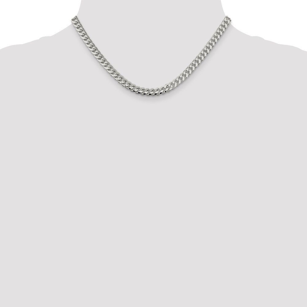 Buy Stylish 6mm Sterling Silver Domed Curb Chain - High-Quality Design!