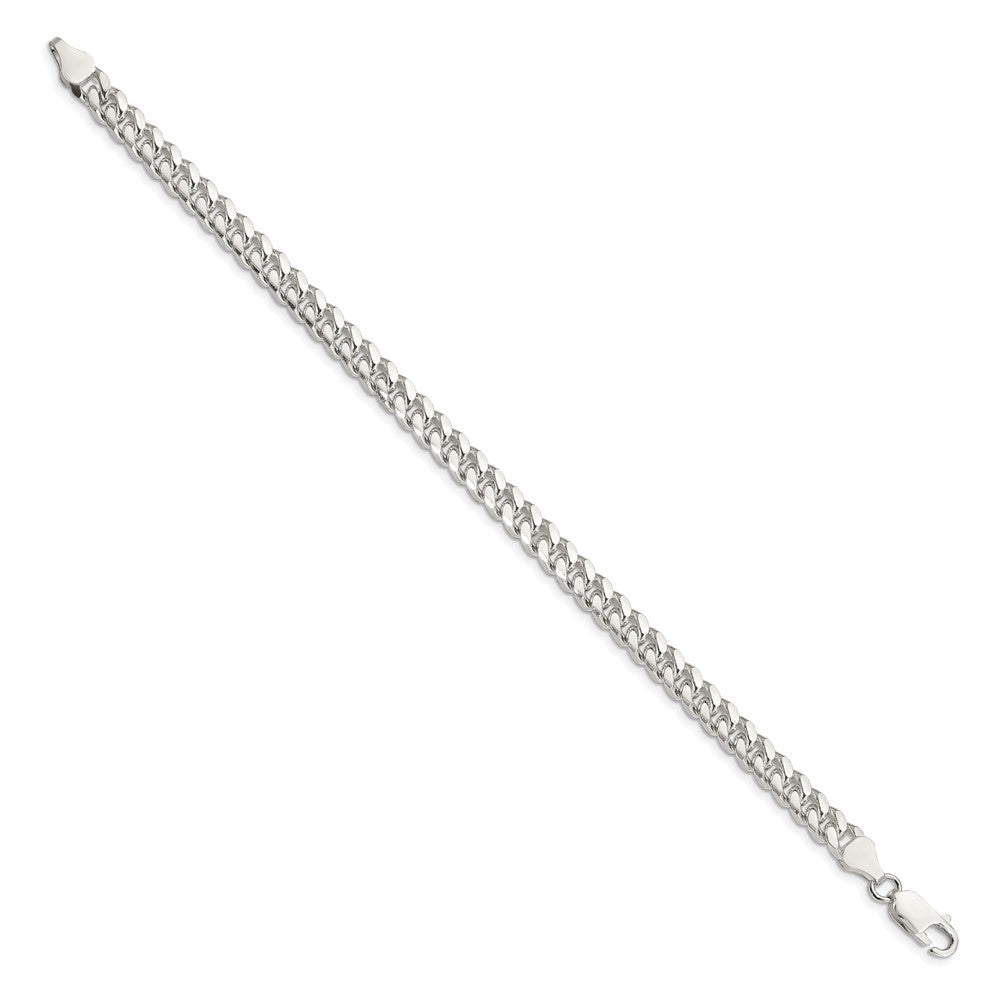 High-quality 6mm Sterling Silver Domed Curb Chain - Stylish Side D/C Design