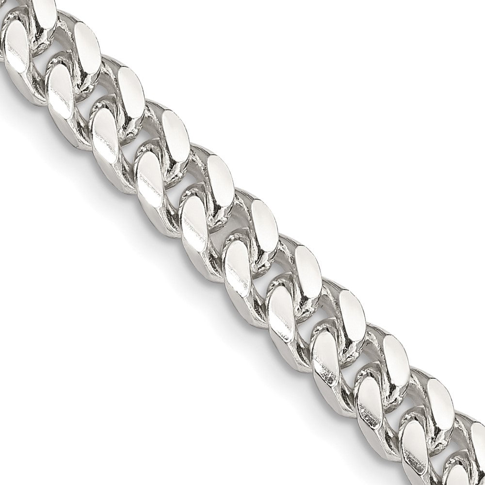 Exclusive 6mm Sterling Silver Domed Curb Chain - Stylish Side D/C Design