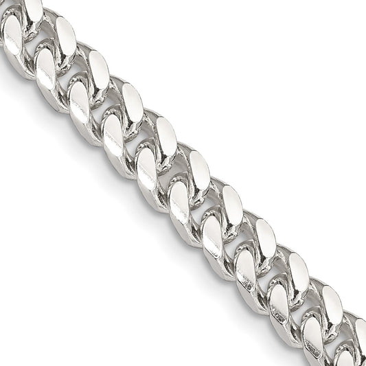 Exclusive 6mm Sterling Silver Domed Curb Chain - Stylish Side D/C Design