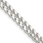 Buy Stylish 6mm Domed Sterling Silver Curb Chain with Side Detailing-7