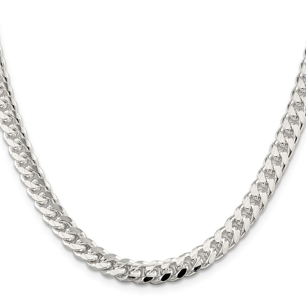 Buy Stylish 7mm Sterling Silver Domed Curb Chain with Side D/C Design