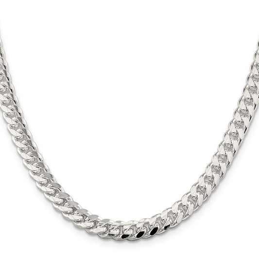 Buy Stylish 7mm Sterling Silver Domed Curb Chain with Side D/C Design