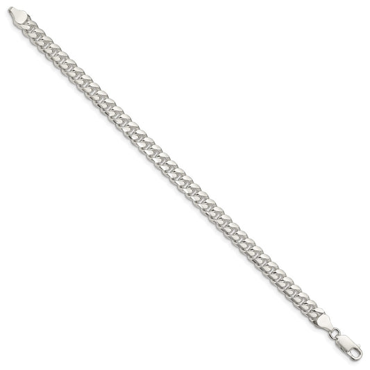 Buy High-Quality 7mm Sterling Silver Domed Curb Chain - Stylish Design!