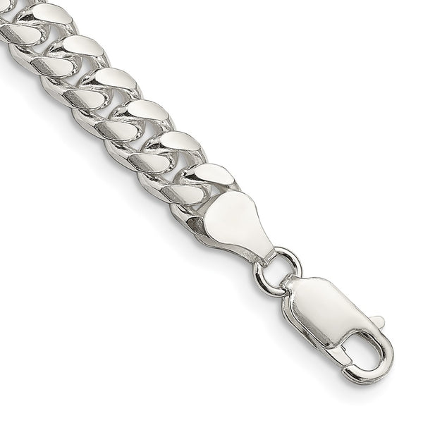 7mm Sterling Silver Domed Curb Chain - Side D/C - Style GR1-1030036