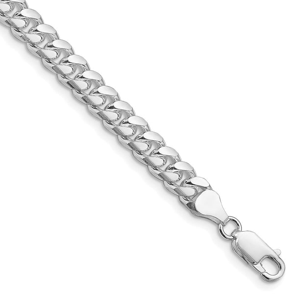 Rhodium-Plated Sterling Silver 7mm Curb Chain - Style GR1-1030088