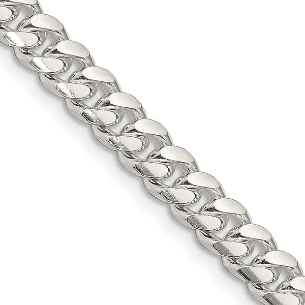 7mm Sterling Silver Domed Curb Chain - Side D/C - Style GR1-1032234