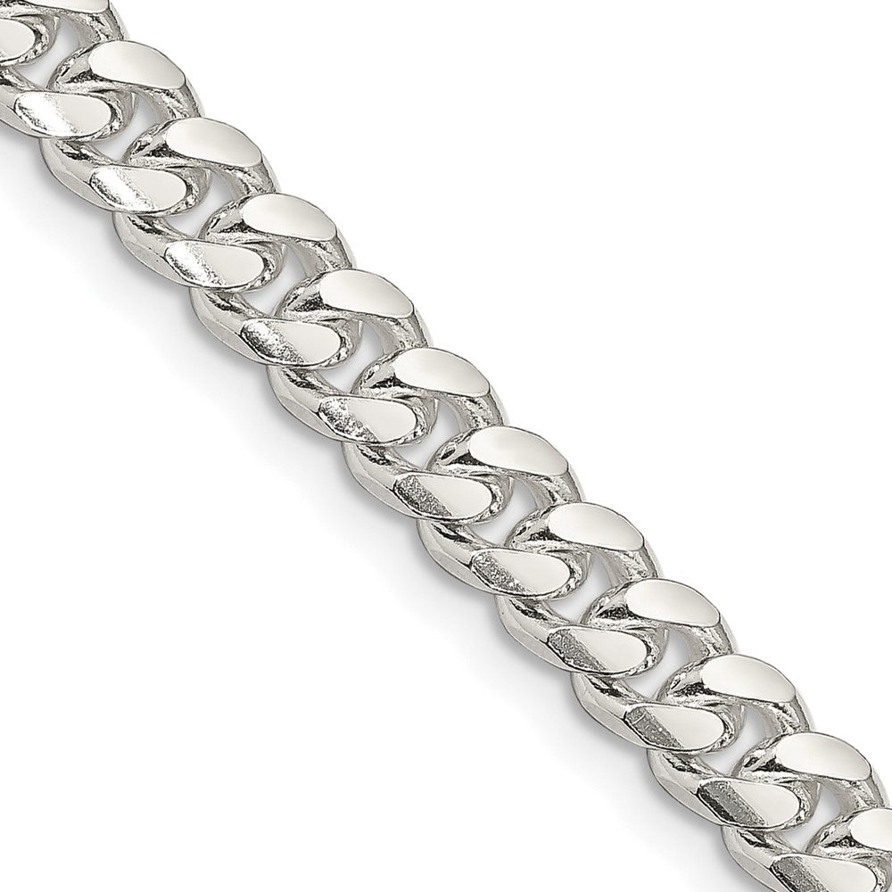 Buy Stylish 7mm Sterling Silver Domed Curb Chain with Side D/C Design