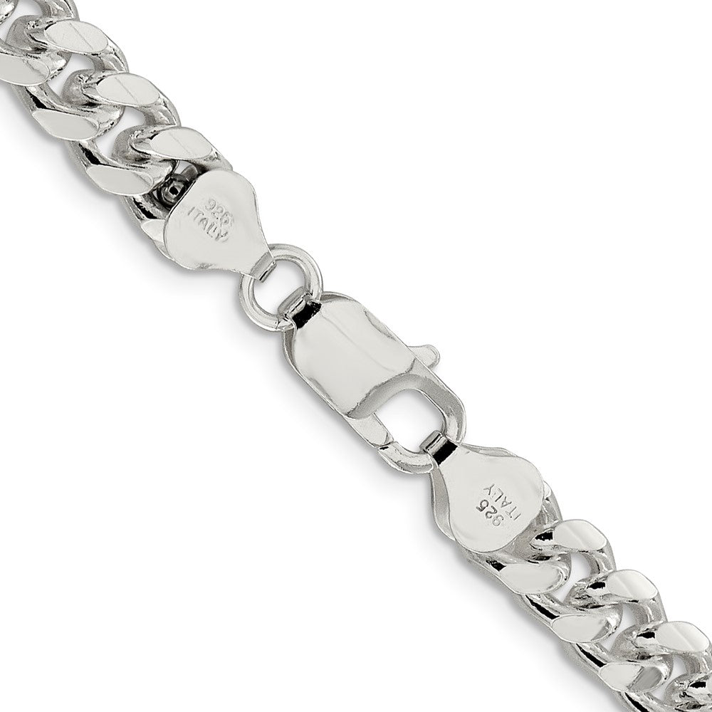 Buy Exclusive 7.35mm Sterling Silver Domed Curb Chain - Stylish Side Detailing