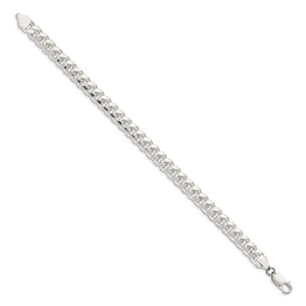 Sterling Silver 7.35mm Domed Curb Chain with