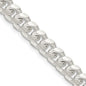 Buy Stylish 7.35mm Sterling Silver Domed Curb Chain with Side Detailing-3