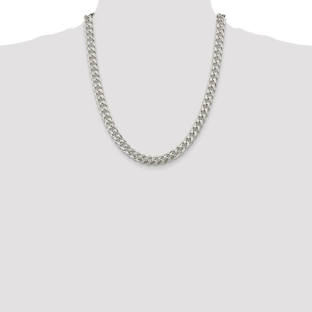 Buy Stylish Sterling Silver 8.5mm Domed Curb Chain with Side D/C Design