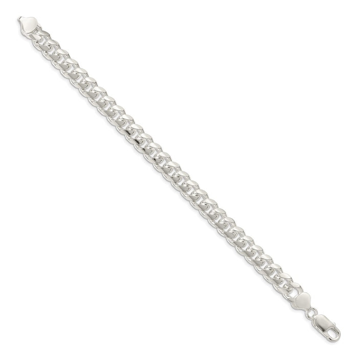 Exclusive 8.5mm Sterling Silver Domed Curb Chain - Stylish Side D/C Design-2