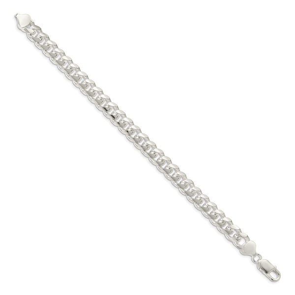 8.5mm Sterling Silver Domed Curb Chain with Side D/C