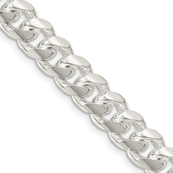 Sterling Silver 8.5mm Domed Curb Chain - Side D/C