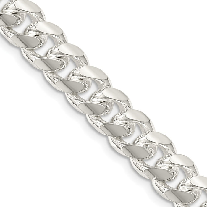 High-Quality Sterling Silver 8.5mm Domed Curb Chain - Stylish Side D/C Design-1